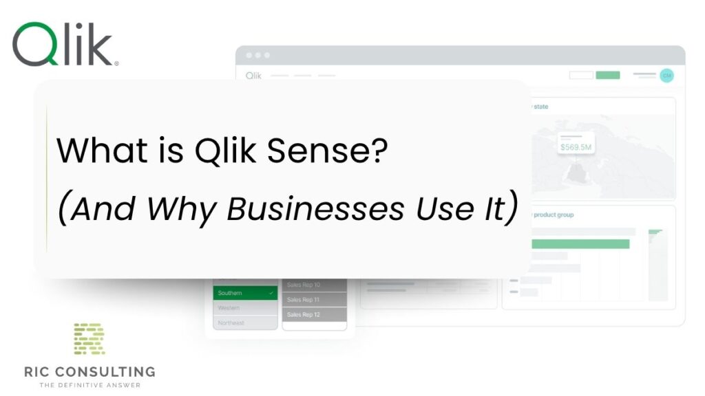 Qlik Sense dashboard example showing business intelligence data visualisation